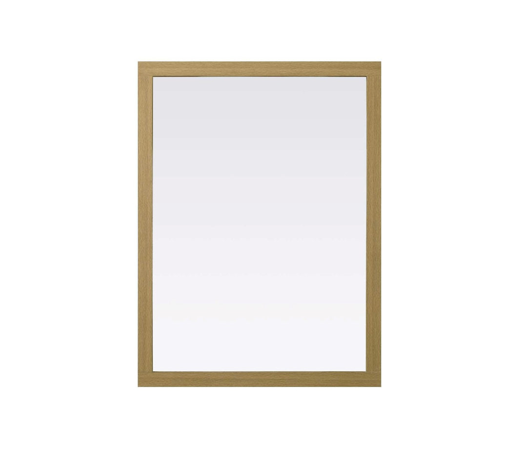 Noah Rectangle Wood Mirror 48 X 36 In Honey Brown by Elegant Kitchen and Bath