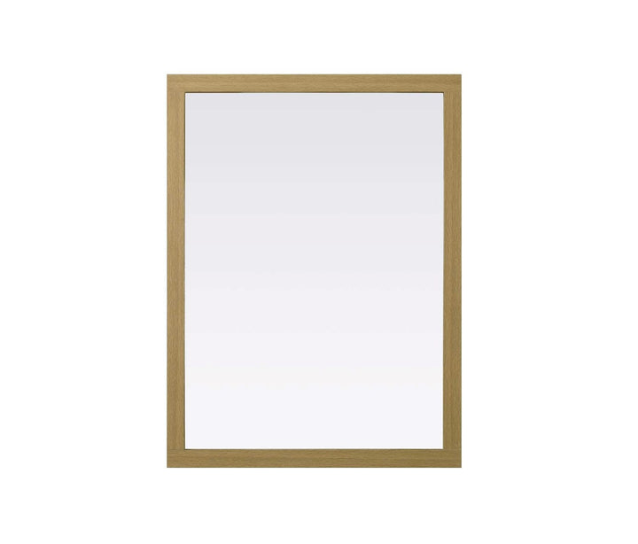 Noah Rectangle Wood Mirror 48 X 36 In Honey Brown by Elegant Kitchen and Bath