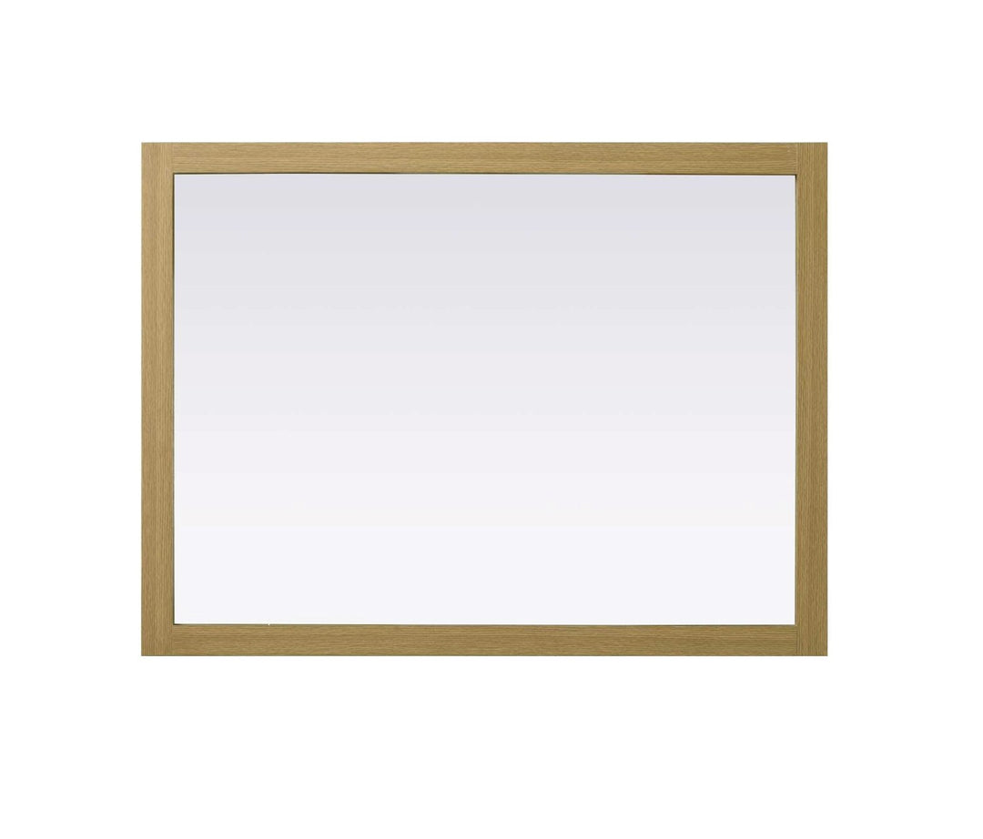 Noah Rectangle Wood Mirror 48 X 36 In Honey Brown