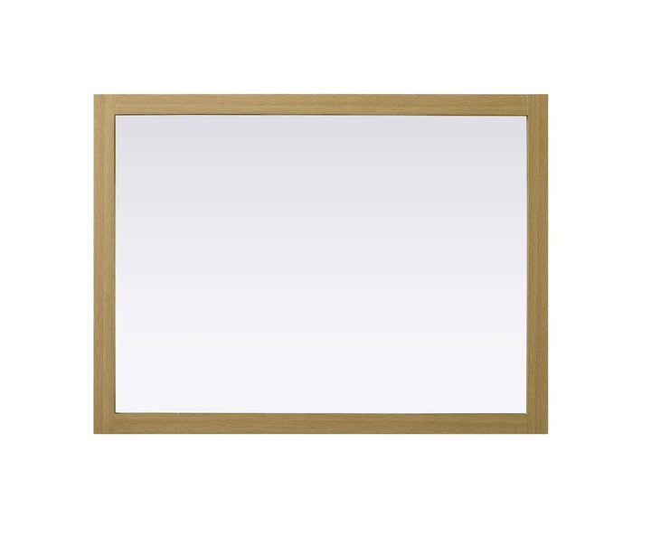 Noah Rectangle Wood Mirror 48 X 36 In Honey Brown