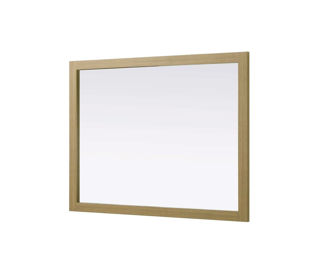 Noah Rectangle Wood Mirror 48 X 36 In Honey Brown