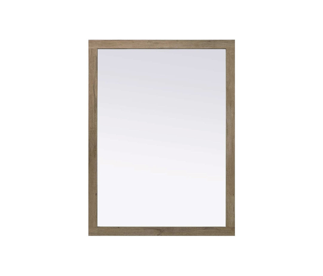 Noah Rectangle Wood Mirror 48 X 36 In Natural Oak by Elegant Kitchen and Bath