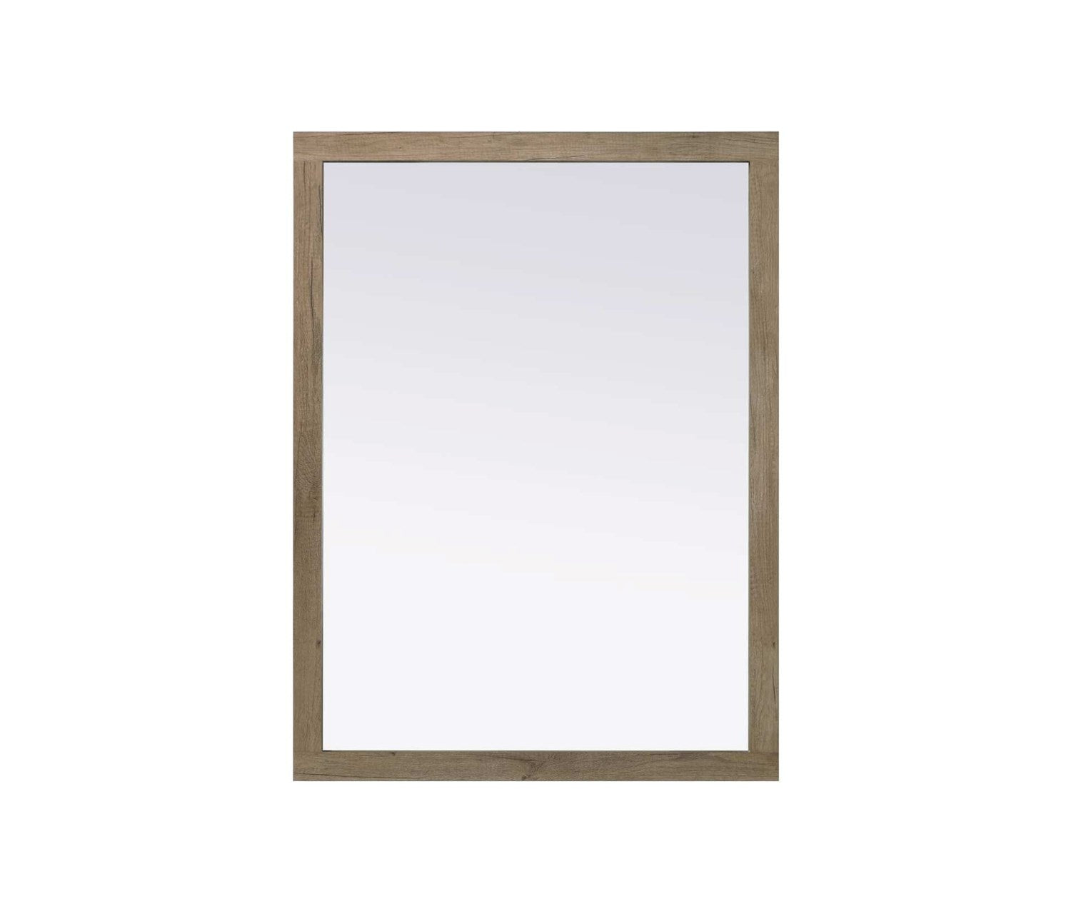 Noah Rectangle Wood Mirror 48 X 36 In Natural Oak by Elegant Kitchen and Bath