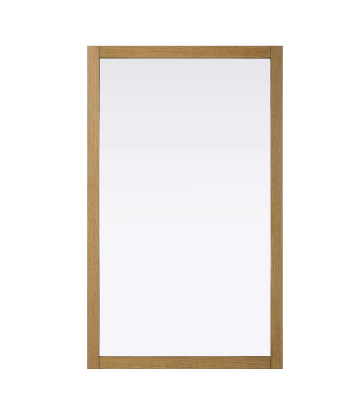 Noah Rectangle Wood Mirror 60 X 36 In Honey Teak by Elegant Kitchen and Bath