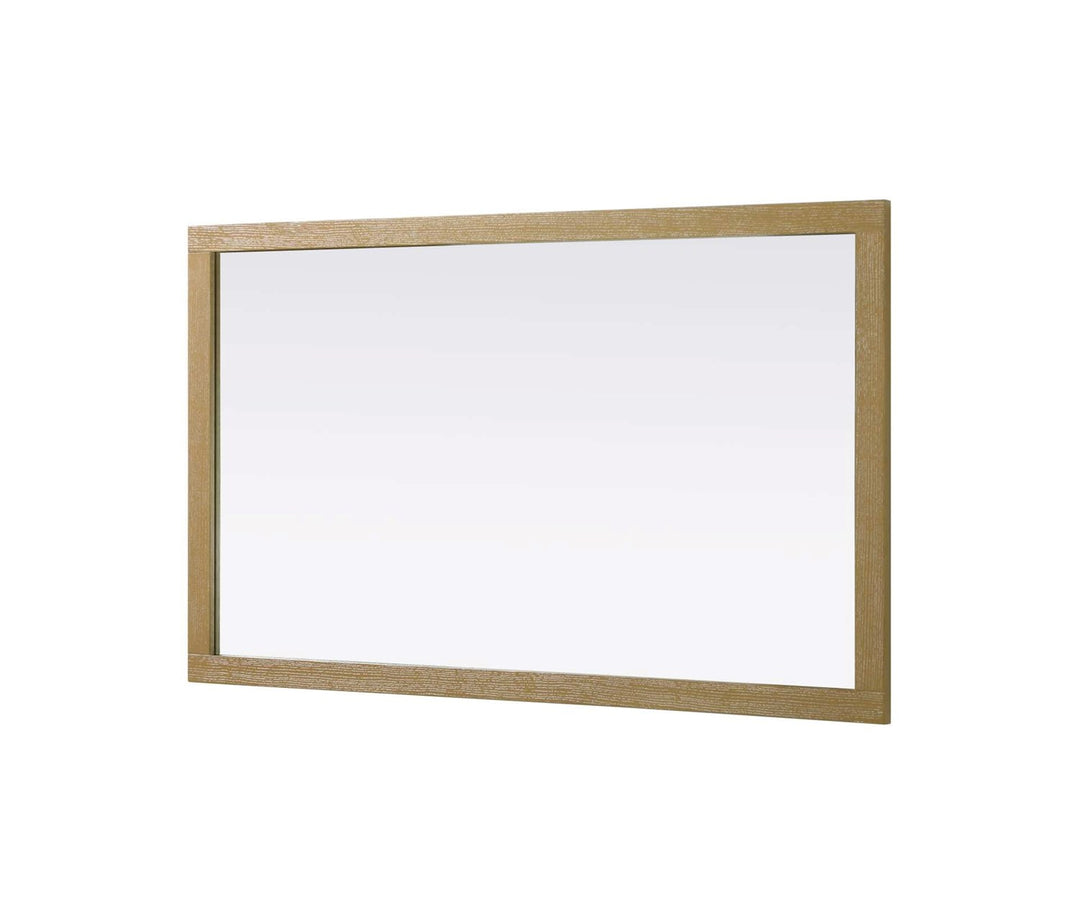 Noah Rectangle Wood Mirror 60 X 36 In Linen Oak