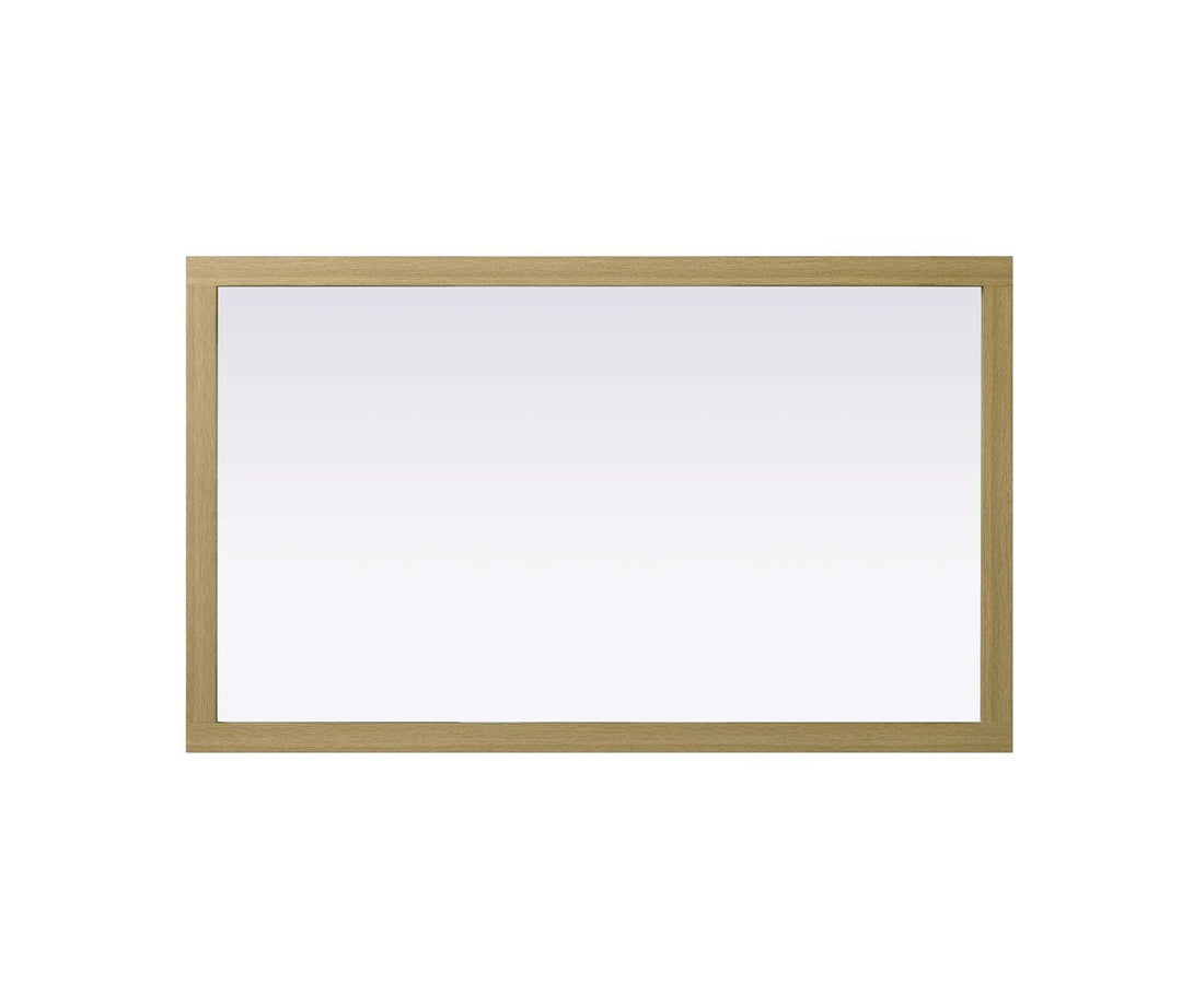 Noah Rectangle Wood Mirror 60 X 36 In Honey Brown