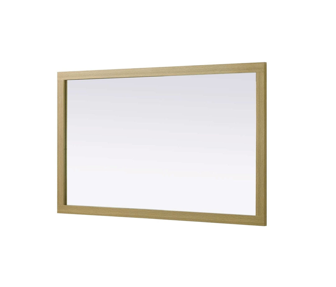 Noah Rectangle Wood Mirror 60 X 36 In Honey Brown