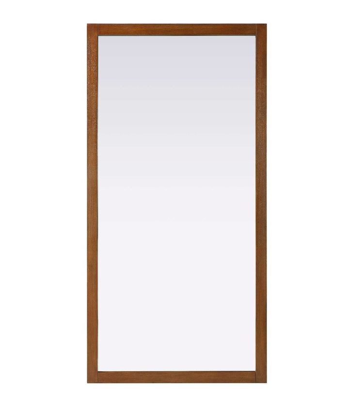 Noah Rectangle Wood Mirror 72 X 36 In Brandy Walnut by Elegant Kitchen and Bath