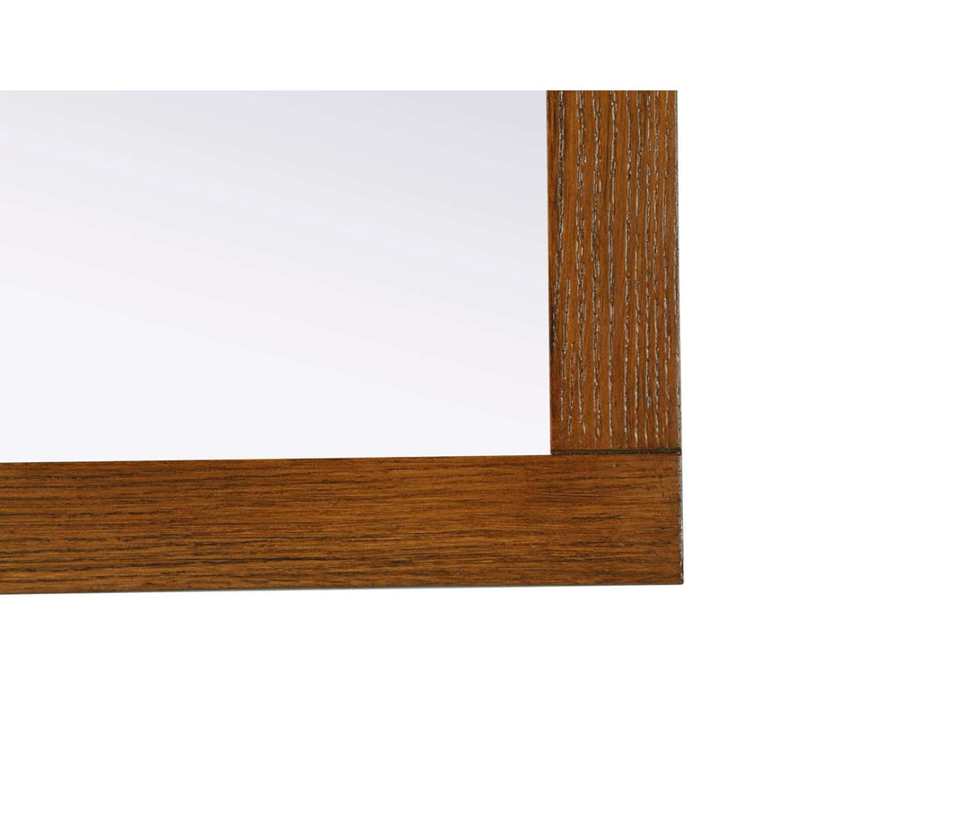 Noah Rectangle Wood Mirror 72 X 36 In Brandy Walnut