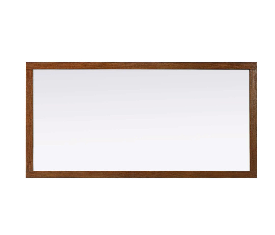 Noah Rectangle Wood Mirror 72 X 36 In Brandy Walnut