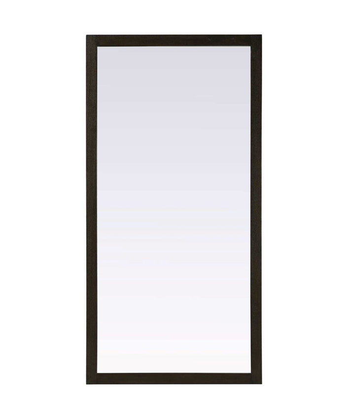 Noah Rectangle Wood Mirror 72 X 36 In Chocolate Oak by Elegant Kitchen and Bath