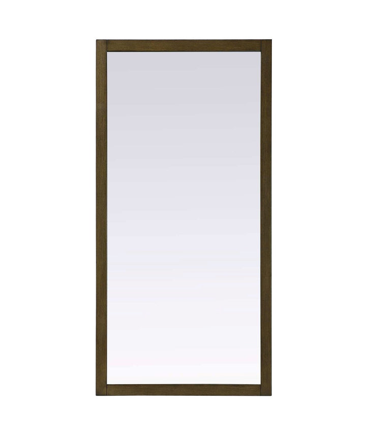 Noah Rectangle Wood Mirror 72 X 36 In Hazel Oak by Elegant Kitchen and Bath