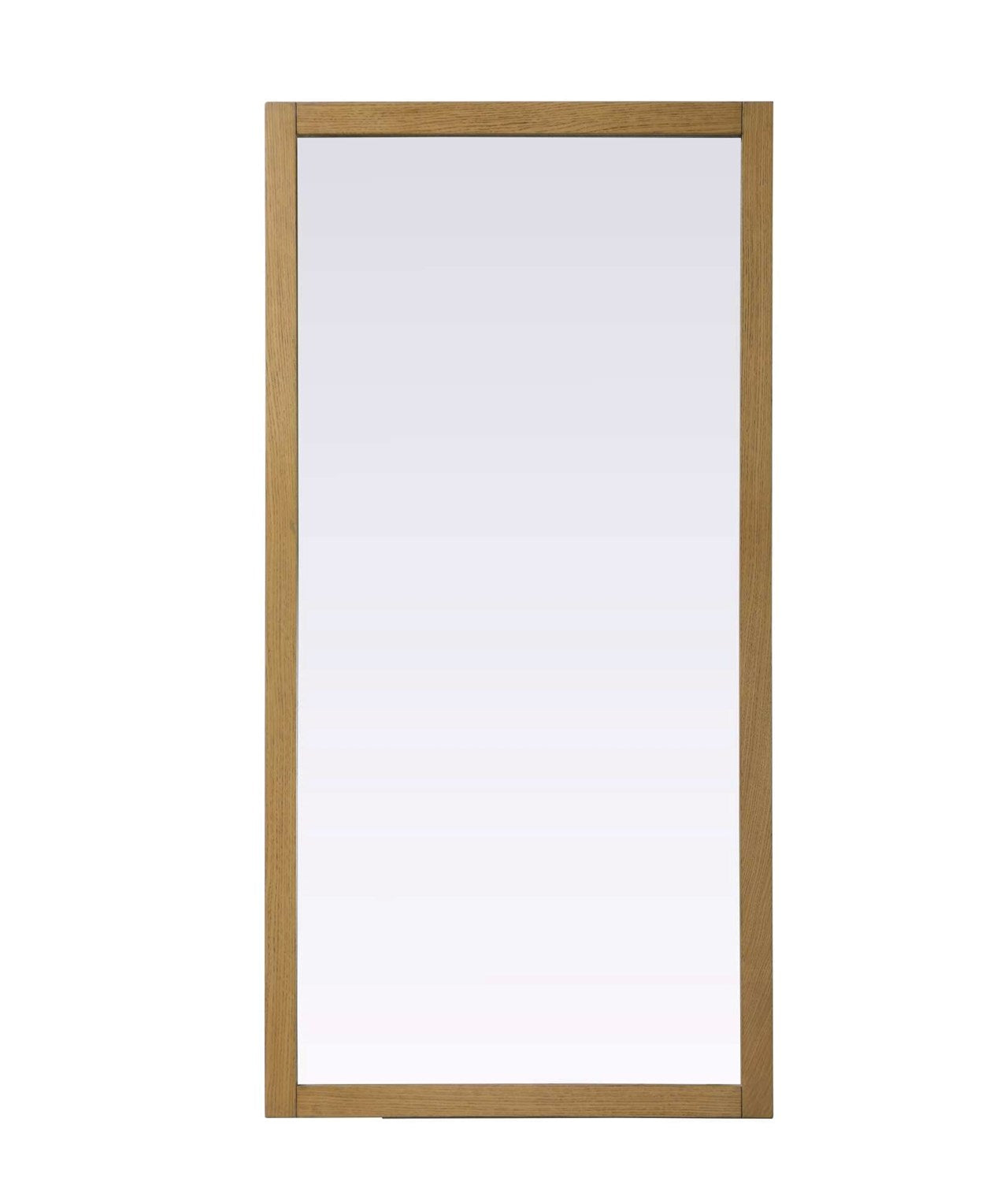 Noah Rectangle Wood Mirror 72 X 36 In Honey Teak by Elegant Kitchen and Bath