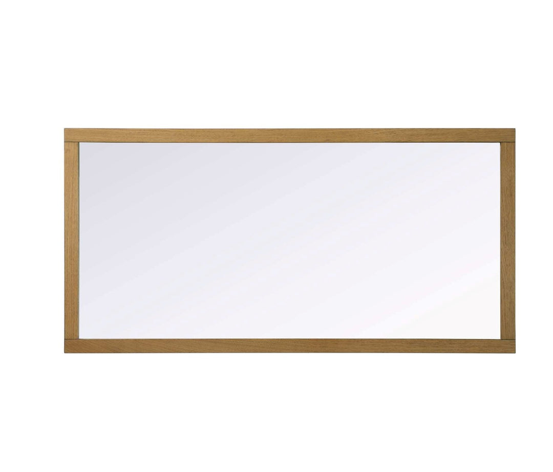 Noah Rectangle Wood Mirror 72 X 36 In Honey Teak