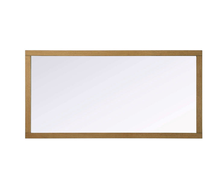 Noah Rectangle Wood Mirror 72 X 36 In Honey Teak