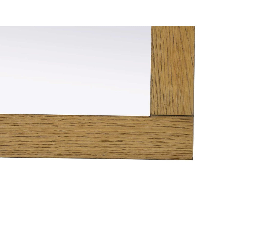 Noah Rectangle Wood Mirror 72 X 36 In Honey Teak