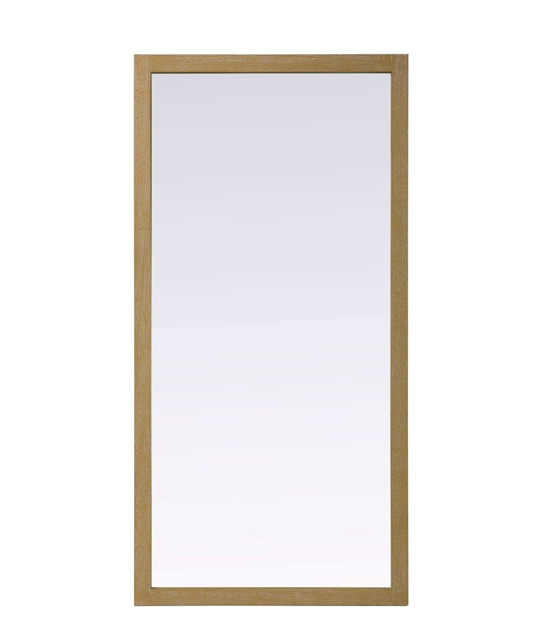 Noah Rectangle Wood Mirror 72 X 36 In Linen Oak by Elegant Kitchen and Bath