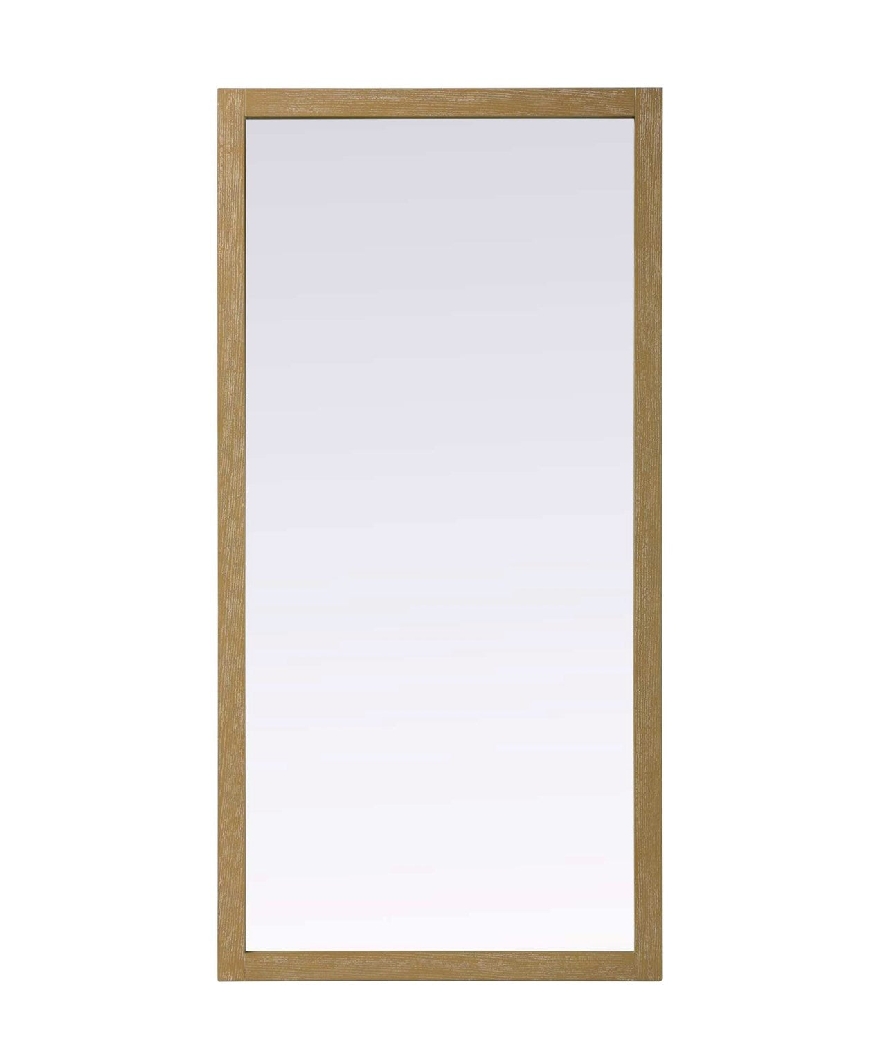 Noah Rectangle Wood Mirror 72 X 36 In Linen Oak by Elegant Kitchen and Bath