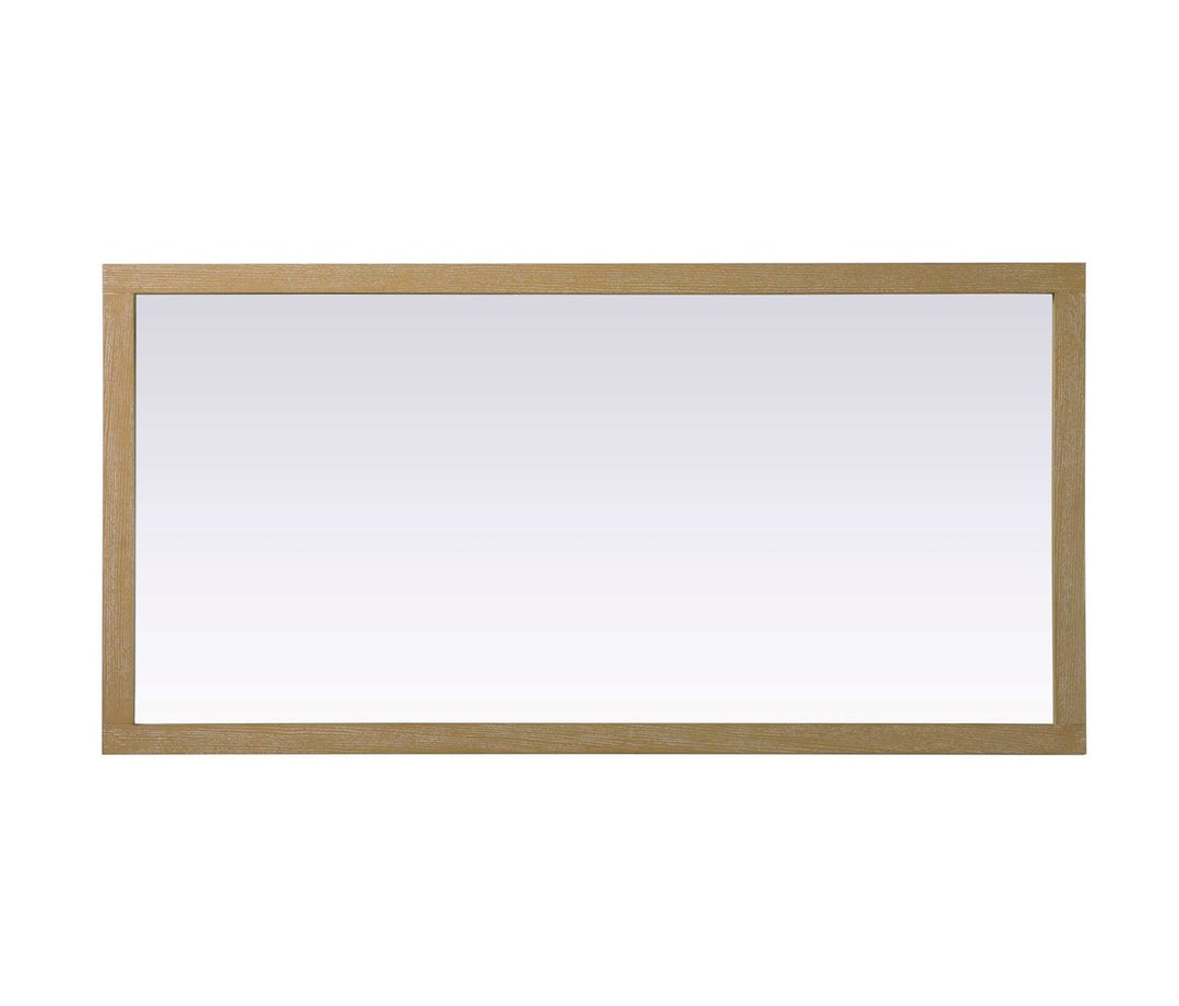 Noah Rectangle Wood Mirror 72 X 36 In Linen Oak