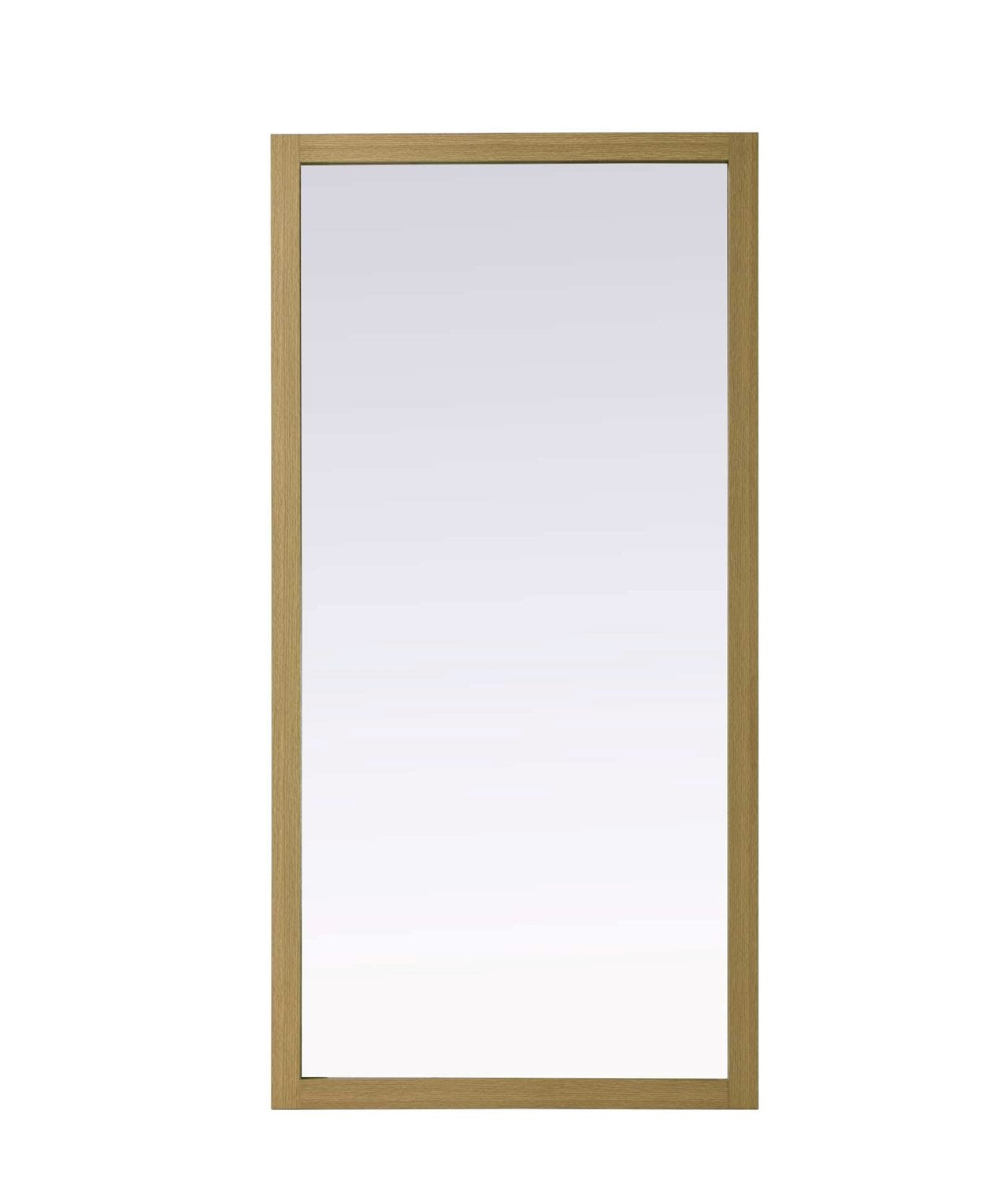 Noah Rectangle Wood Mirror 72 X 36 In Honey Brown by Elegant Kitchen and Bath
