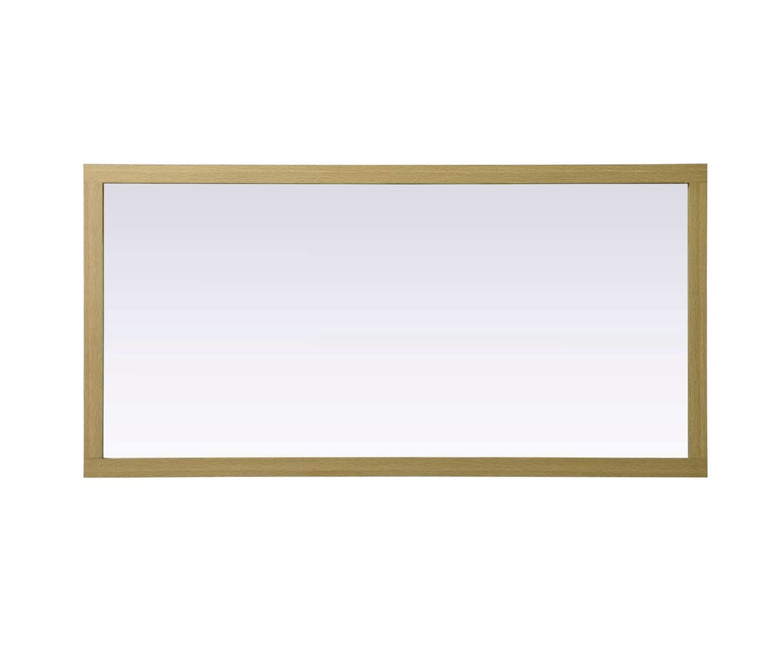 Noah Rectangle Wood Mirror 72 X 36 In Honey Brown