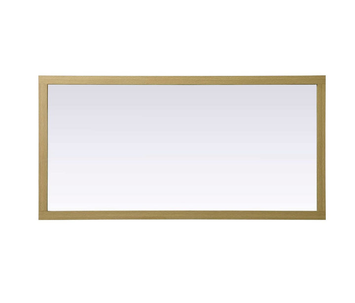 Noah Rectangle Wood Mirror 72 X 36 In Honey Brown