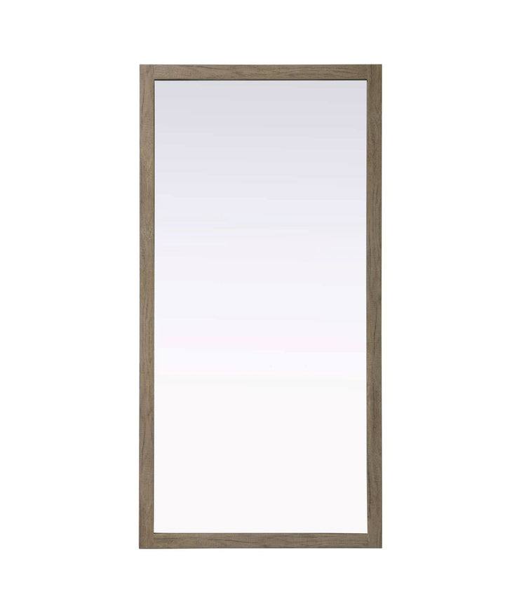 Noah Rectangle Wood Mirror 72 X 36 In Natural Oak by Elegant Kitchen and Bath