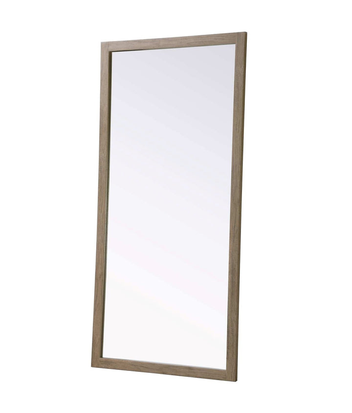 Noah Rectangle Wood Mirror 72 X 36 In Natural Oak