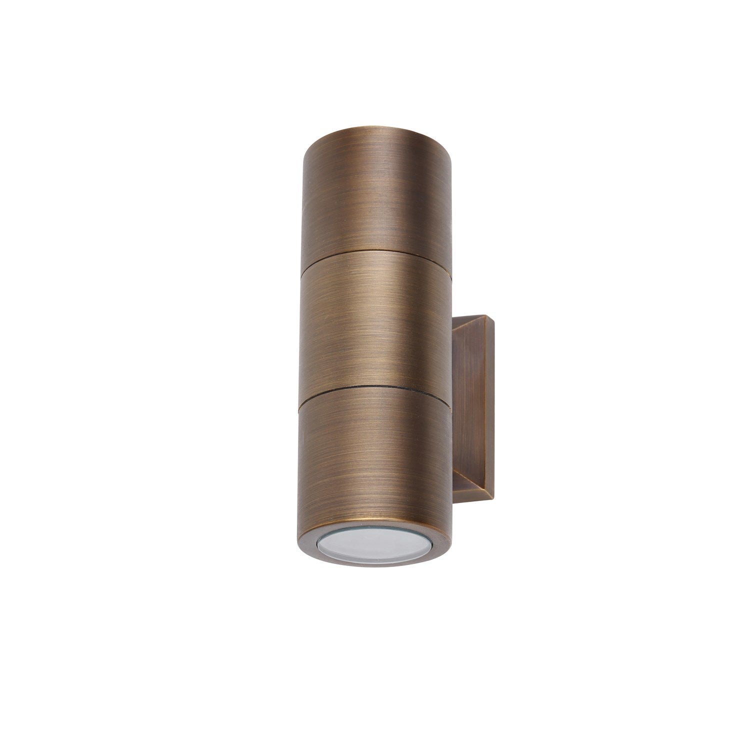 Landscape Cast Brass Double Wall Light In Antique Brass